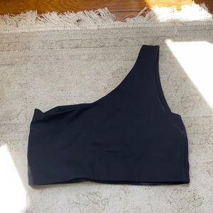 Girlfriend Collective one shoulder bra